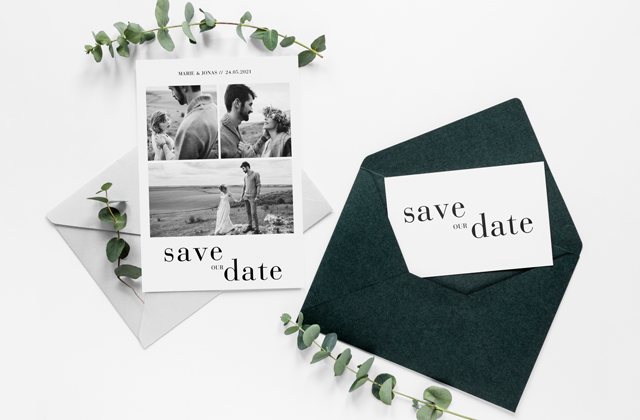 Save the Date Karte Hochzeit mit Hülle