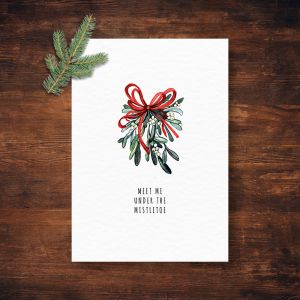 Mistletoe - Weihnachtskarte A6