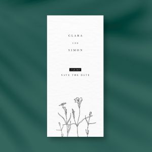 Floral - Save the Date Karte DIN lang