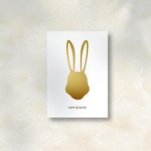 Bunny Osterkarte Gold A6