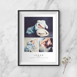 Collage Babybilder Wandbild