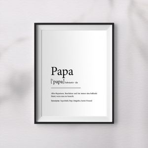 Papa Lautschrift Wandbild